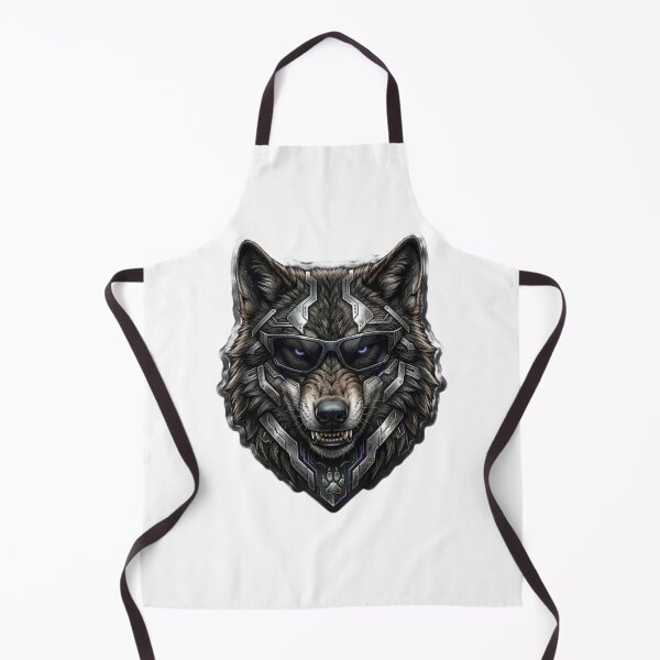 Item preview, Cyberpunk Wolf Futuristic Mech Cyber Animal Art designed and sold by JeevanStickers.