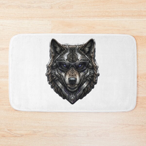 Item preview, Cyberpunk Wolf Futuristic Mech Cyber Animal Art designed and sold by JeevanStickers.