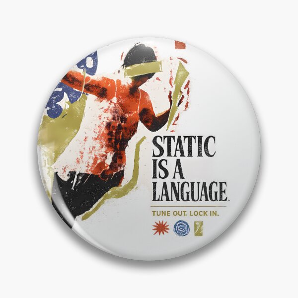 Item preview, Static Is a Language - Tune Out, Lock In - Minimalist Dark Aesthetic designed and sold by Irysek.