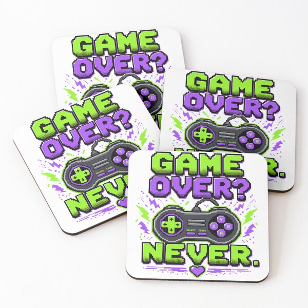 Item preview, Game Over? Never — Retro Pixel Art Gamer T-Shirt designed and sold by WornWildCo.