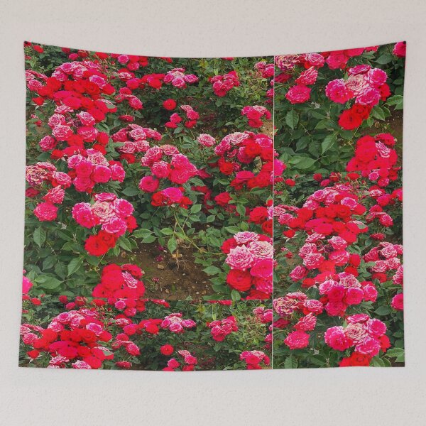 Item preview, Abundant Crimson Red and Pink Rose Garden Field designed and sold by BalkanBloom.