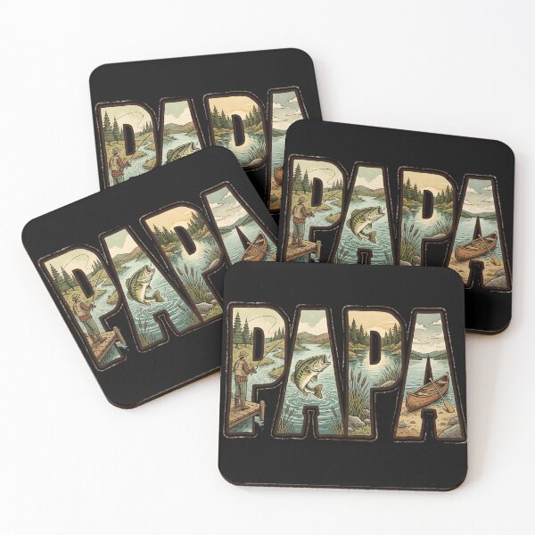 Item preview, Papa Fishing Lake Adventure Retro Nature Design designed and sold by Ladys-Gents.