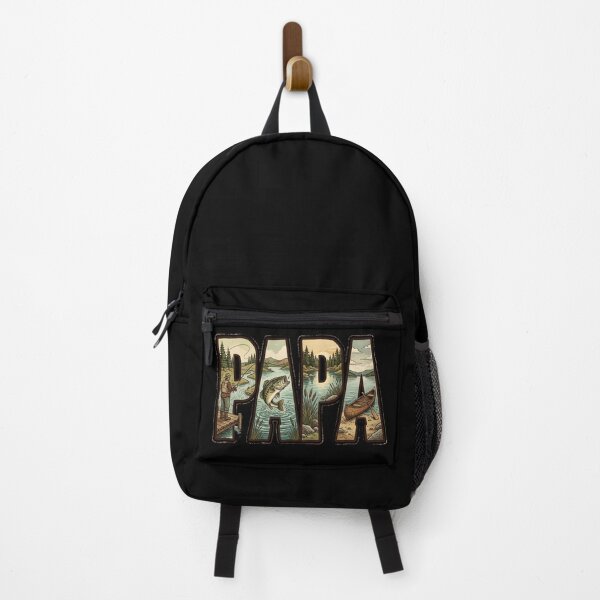 Item preview, Papa Fishing Lake Adventure Retro Nature Design designed and sold by Ladys-Gents.