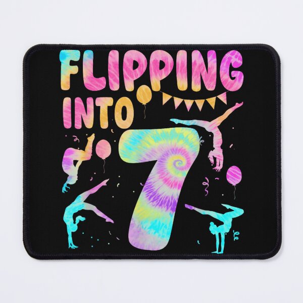 Item preview, Flipping Into 7 Gymnastics Tie Dye 7th Birthday Girl Gymnast Theme designed and sold by ObukiLantara.