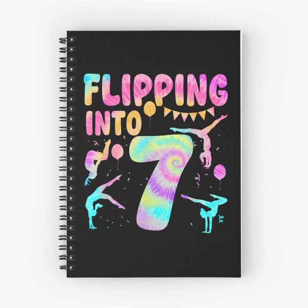 Item preview, Flipping Into 7 Gymnastics Tie Dye 7th Birthday Girl Gymnast Theme designed and sold by ObukiLantara.