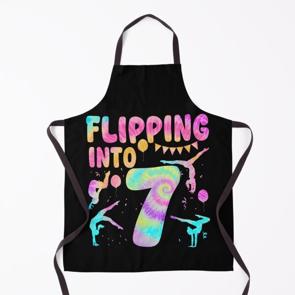 Item preview, Flipping Into 7 Gymnastics Tie Dye 7th Birthday Girl Gymnast Theme designed and sold by ObukiLantara.