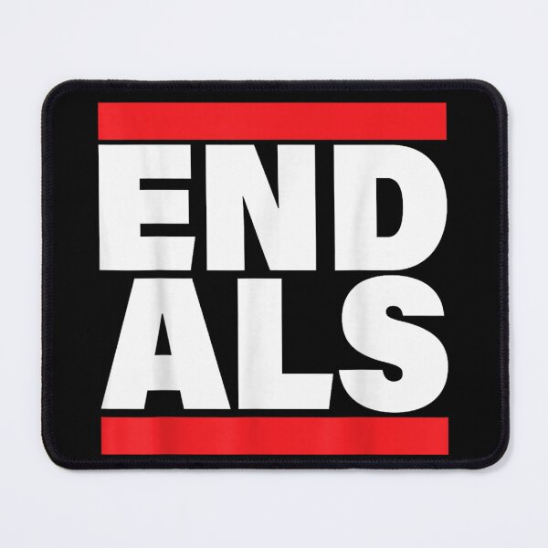Item preview, End ALS Lou Gehrig Disease Awareness Bold Red Block Typography Merch designed and sold by ObukiLantara.