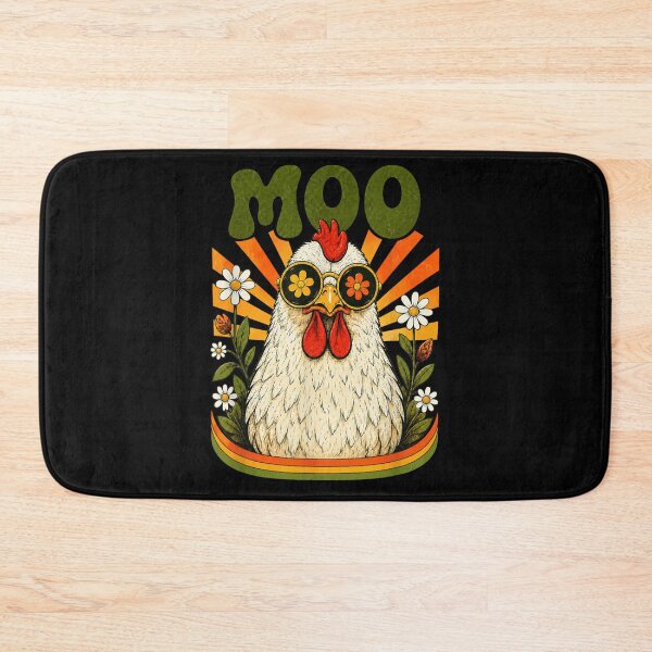 Item preview, Moo Cute Funny Vintage Hippie Chicken Flower Power Sunburst Glasses Graphic designed and sold by ObukiLantara.