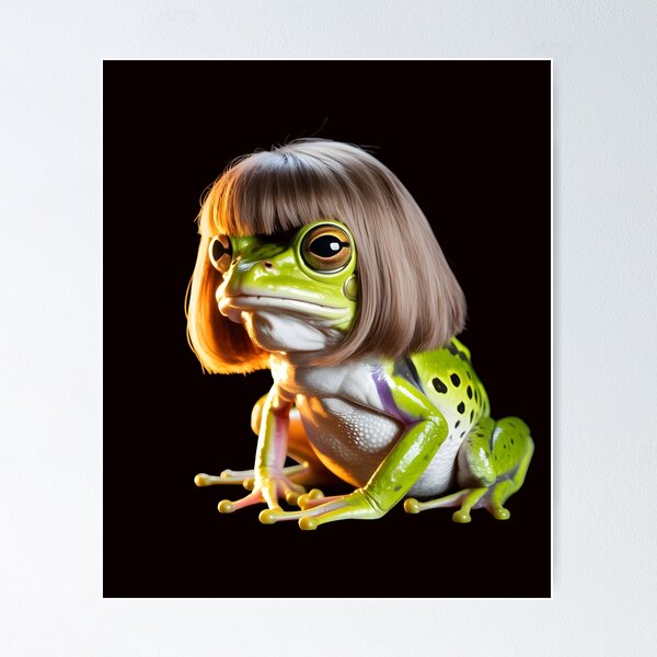 Artikelvorschau, Lustiges Frosch-Bob-Frisur-Meme, süßes Frosch-Meme-Design für Meme-Liebhaber entworfen und verkauft von Redgiant87x.