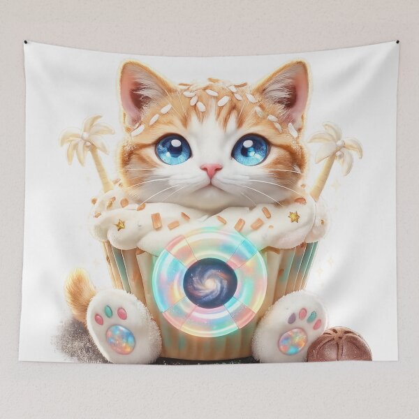 Item preview, Coco Comet Cat | Cosmic Cupcake Critter | Summer Portal Collection designed and sold by highvibz72.