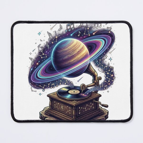 Item preview, Cosmic Gramophone Galaxy Space Music Art designed and sold by JeevanStickers.