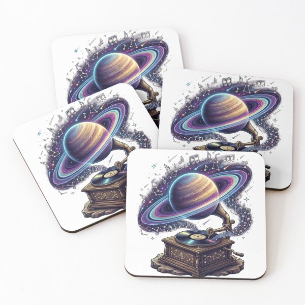 Item preview, Cosmic Gramophone Galaxy Space Music Art designed and sold by JeevanStickers.