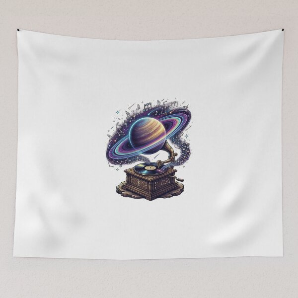 Item preview, Cosmic Gramophone Galaxy Space Music Art designed and sold by JeevanStickers.