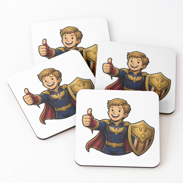 Item preview, Corrupt Patriot Chibi Superhero Golden Eagle Shield Thumbs Up Comic Art designed and sold by LoomisDreams.