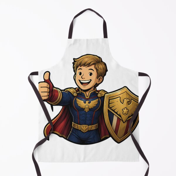 Item preview, Corrupt Patriot Chibi Superhero Golden Eagle Shield Thumbs Up Comic Art designed and sold by LoomisDreams.