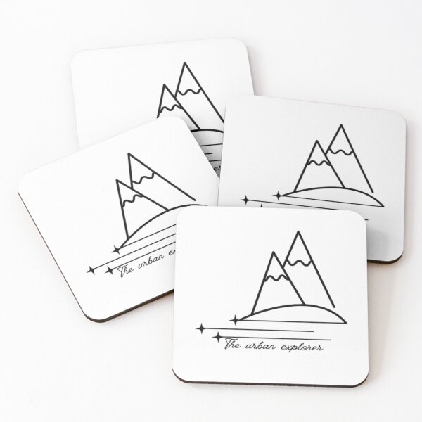 Item preview, Minimalist Mountain Line Art Sticker - Aesthetic Urban Explorer Adventure Design designed and sold by The Urban Explorer.
