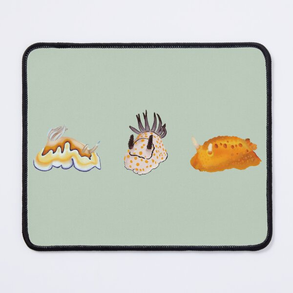 Item preview, Trio of Nudibranch - sea slug - green designed and sold by Poulpimousse.
