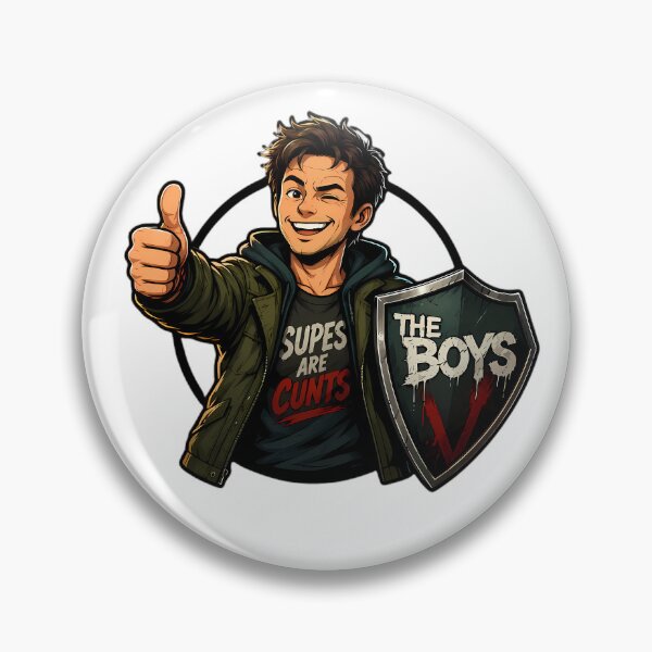 Item preview, Anti-Supe Everyman Thumbs Up Dark Shield Humor Comic Fan Art designed and sold by LoomisDreams.