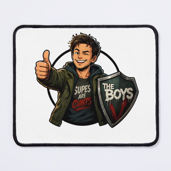 Item preview, Anti-Supe Everyman Thumbs Up Dark Shield Humor Comic Fan Art designed and sold by LoomisDreams.