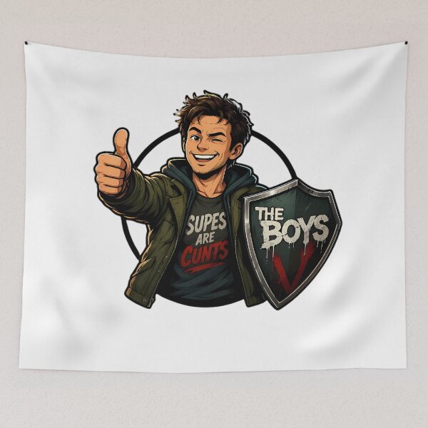 Item preview, Anti-Supe Everyman Thumbs Up Dark Shield Humor Comic Fan Art designed and sold by LoomisDreams.
