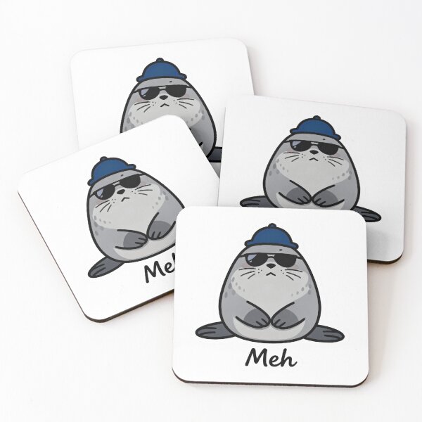 Item preview, Chill Seal Aesthetic Sticker MEH 6 designed and sold by HealthyEnvy.
