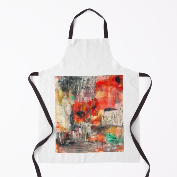 Item preview, Poppies Abstract Floral Mixed Media Painting designed and sold by Camille Woodward.
