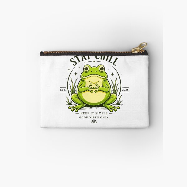 Item preview, Stay Chill Meditating Frog - Cozy Mindfulness Emblem designed and sold by TheSquirla.