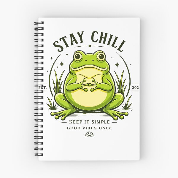 Item preview, Stay Chill Meditating Frog - Cozy Mindfulness Emblem designed and sold by TheSquirla.