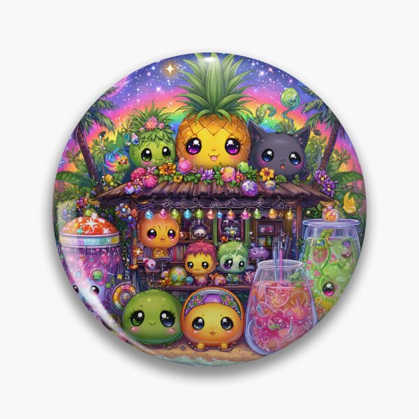 Item preview, Summerween Farmers market stand - Summerween 80s inspired retro sticker and button designed and sold by InkAndGloom.