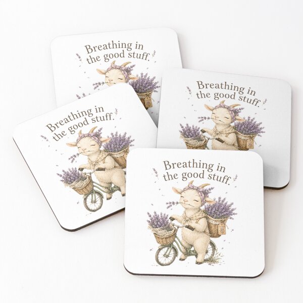 Item preview, Breathing In The Good Stuff Lavender Goat Farmers Market designed and sold by AQUILAKREO.