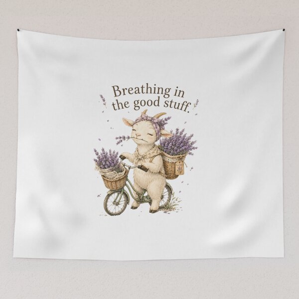 Item preview, Breathing In The Good Stuff Lavender Goat Farmers Market designed and sold by AQUILAKREO.