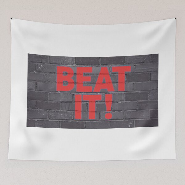 Item preview, Urban Typography Poster - Red Text on Brick Wall designed and sold by AnimeShin.