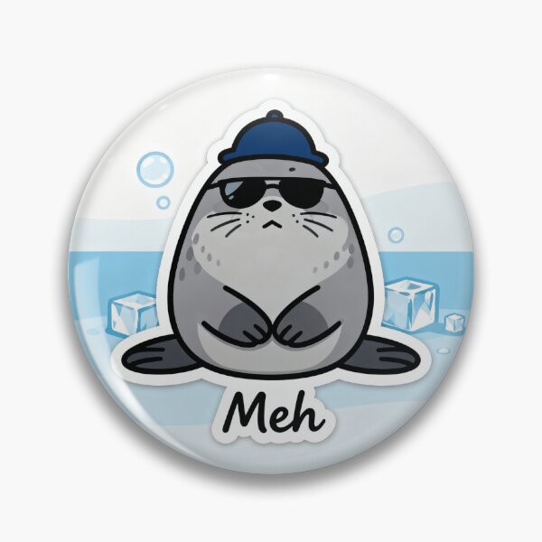 Item preview, Chill Seal Aesthetic Sticker MEH 7 designed and sold by HealthyEnvy.