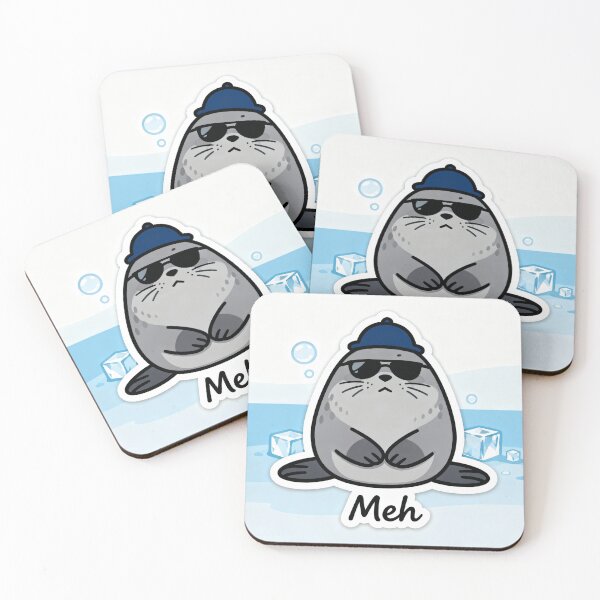 Item preview, Chill Seal Aesthetic Sticker MEH 7 designed and sold by HealthyEnvy.