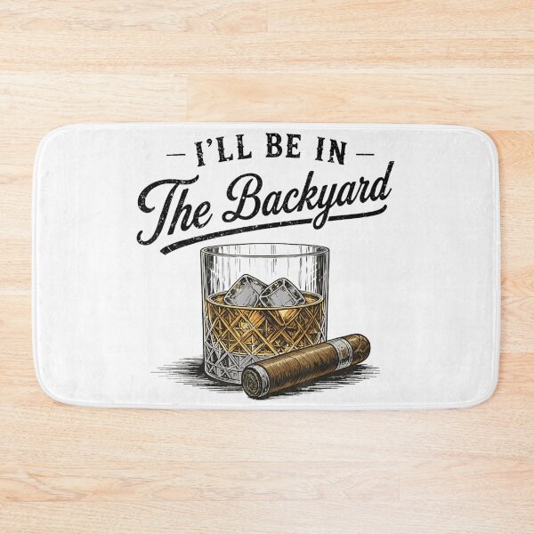 Item preview, Classic Whiskey Glass with Ice and Premium Cigar Backyard Relaxation Art designed and sold by PhocoNibict.