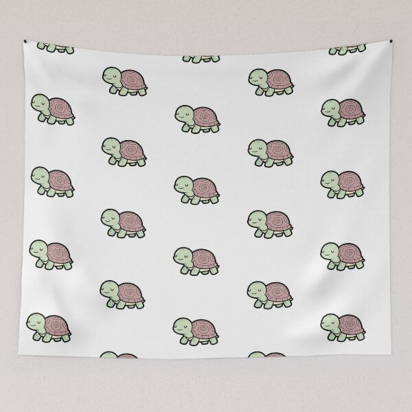Item preview, Peaceful Pastel Kawaii Turtle Illustration designed and sold by Osmose-Studio.