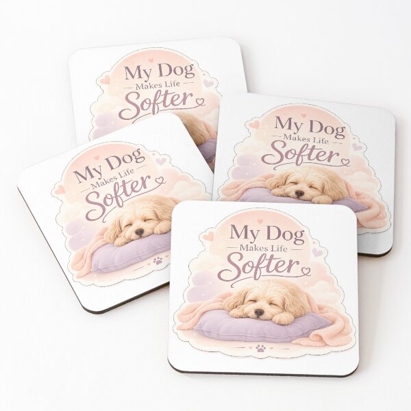 Item preview, My Dog Makes Life Softer Shirt | Cute Cozy Dog Lover designed and sold by Safe Haven Pets.