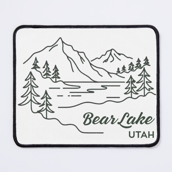 Item preview, Bear Lake Utah Minimal Line Art – Mountain Lake Nature Retro Design designed and sold by ArcticFoxStudio.