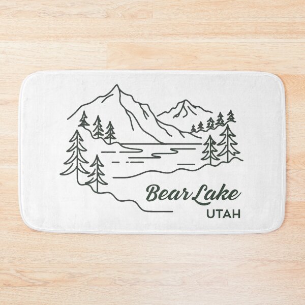 Item preview, Bear Lake Utah Minimal Line Art – Mountain Lake Nature Retro Design designed and sold by ArcticFoxStudio.