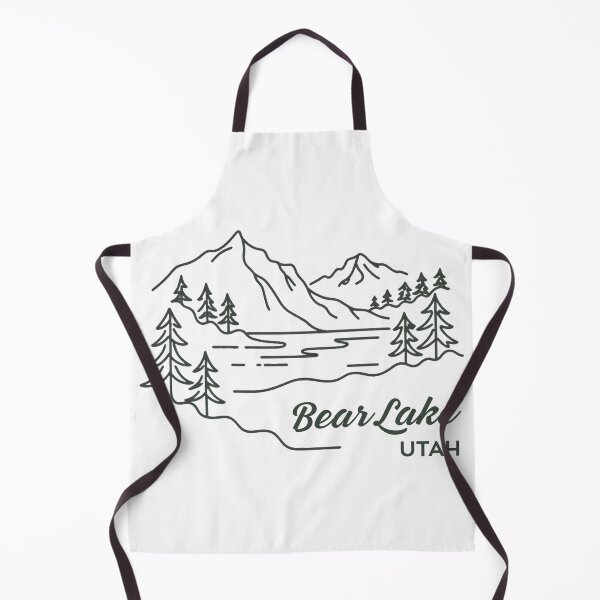 Item preview, Bear Lake Utah Minimal Line Art – Mountain Lake Nature Retro Design designed and sold by ArcticFoxStudio.