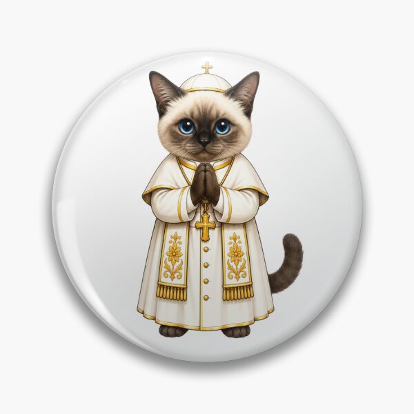 Item preview, Siamese Cat Divine Pope designed and sold by Caradestrella.