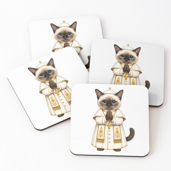 Item preview, Siamese Cat Divine Pope designed and sold by Caradestrella.