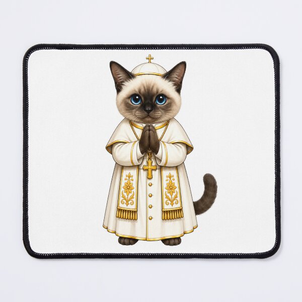 Item preview, Siamese Cat Divine Pope designed and sold by Caradestrella.