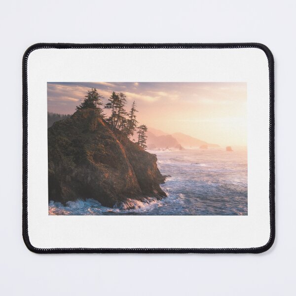 Item preview, Golden Sunset Coastal Cliffs – Pacific Northwest Ocean Landscape Photography designed and sold by JohnManuelPhoto.