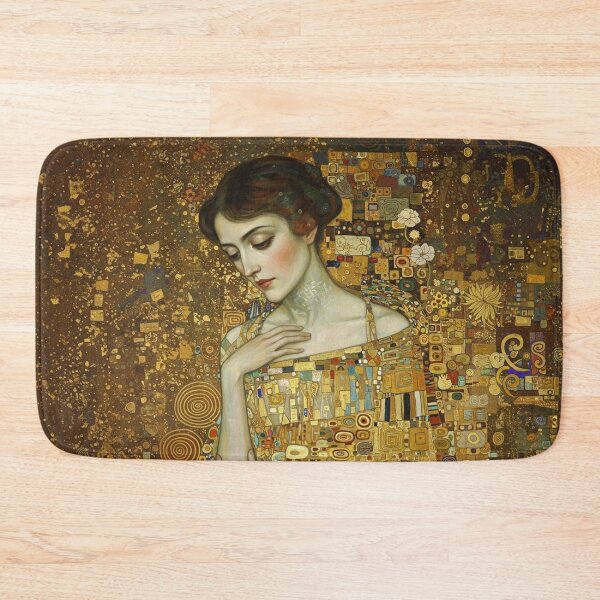 Item preview, A stylized portrait of a woman in the style of Gustav Klimt designed and sold by CarolineeKnight.