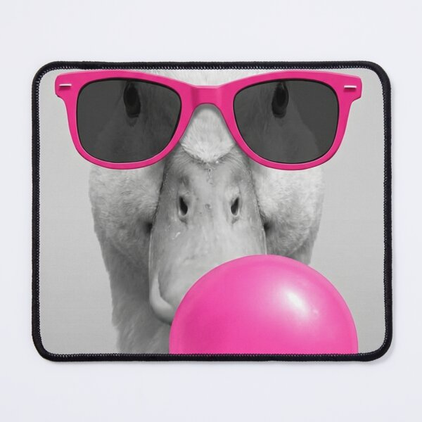 Item preview, Cool Duck with Pink Sunglasses Blowing Bubblegum Funny Animal Photo designed and sold by WormJ.