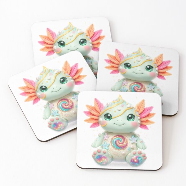 Item preview, SEAFOAM STARLIGHT AXOLOTL COSMIC COMPANION  SUMMER PORTAL COLLECTION designed and sold by highvibz72.