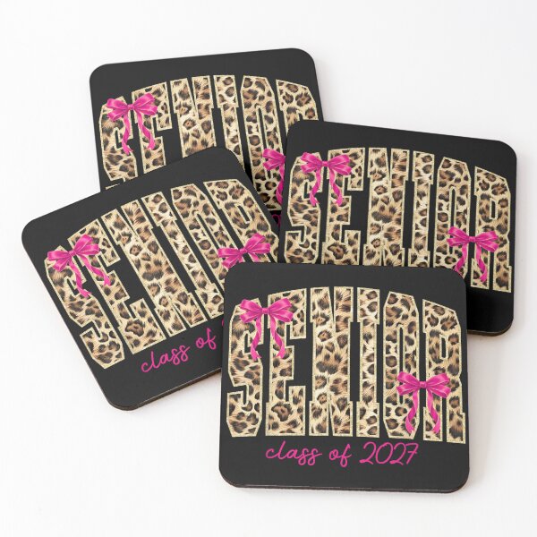 Item preview, Cute Cheetah Print Senior Class of 2027 Girly Pink Bow Design designed and sold by RuperDelois.