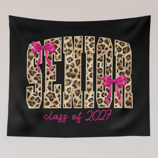 Item preview, Cute Cheetah Print Senior Class of 2027 Girly Pink Bow Design designed and sold by RuperDelois.