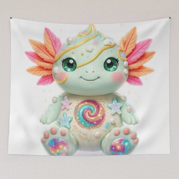 Item preview, SEAFOAM STARLIGHT AXOLOTL COSMIC COMPANION  SUMMER PORTAL COLLECTION designed and sold by highvibz72.